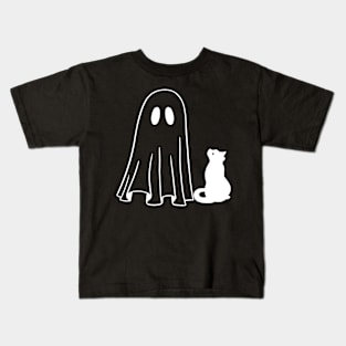 Black Cat Ghost Kids T-Shirt